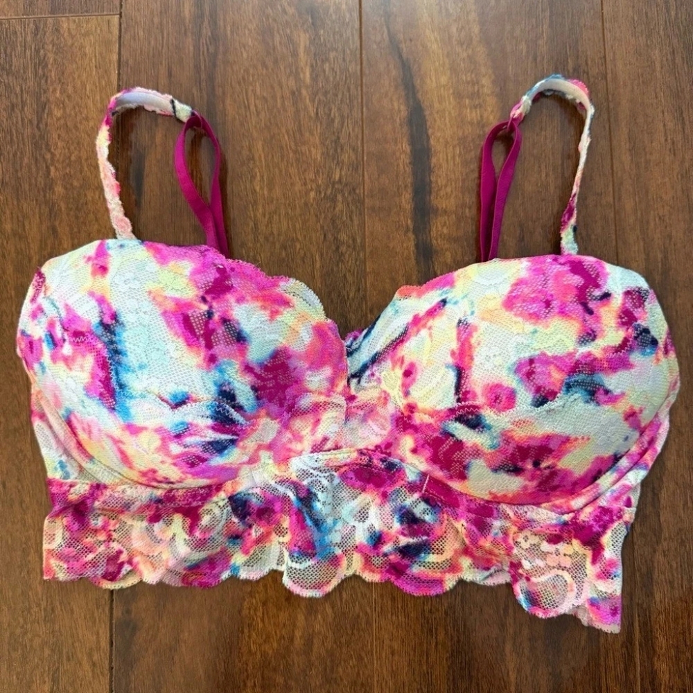 Colorful Floral Lace Bralette